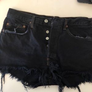 Reformation reworked cut off denim shorts shorts